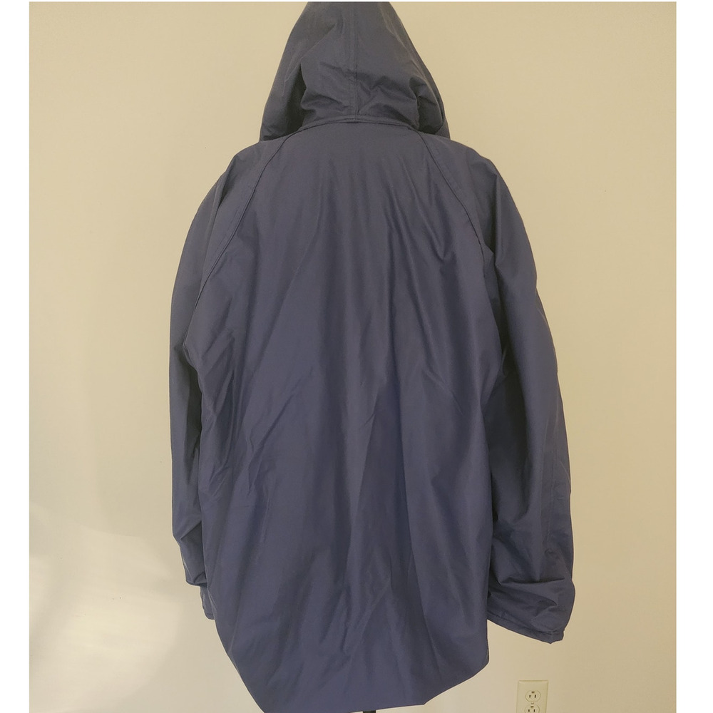 TOTES Classic Flannel Lined Raincoat Large Navy Blue - Picture 5 of 8